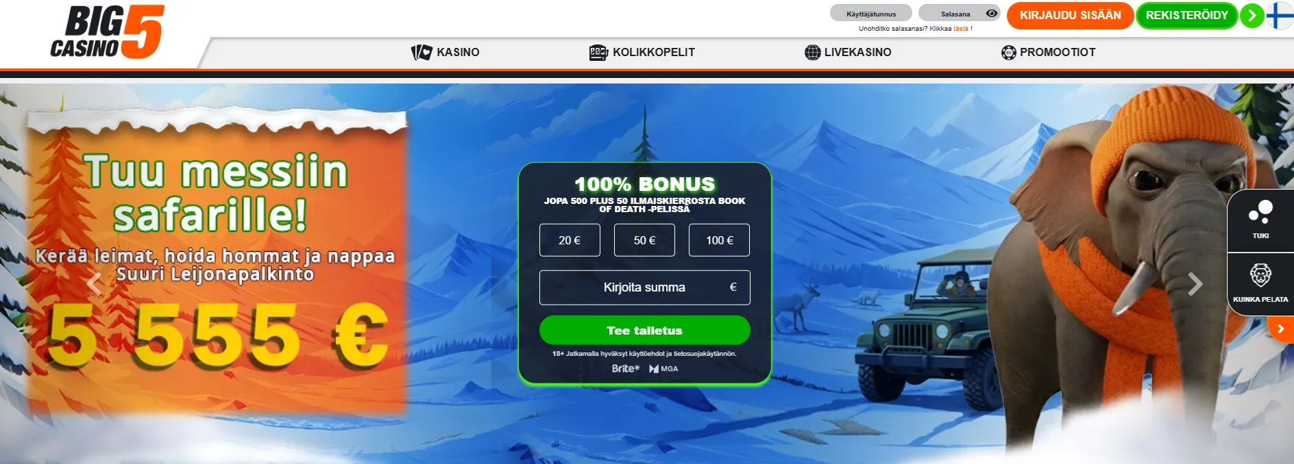 Kuvankaappaus BIG5CASINO