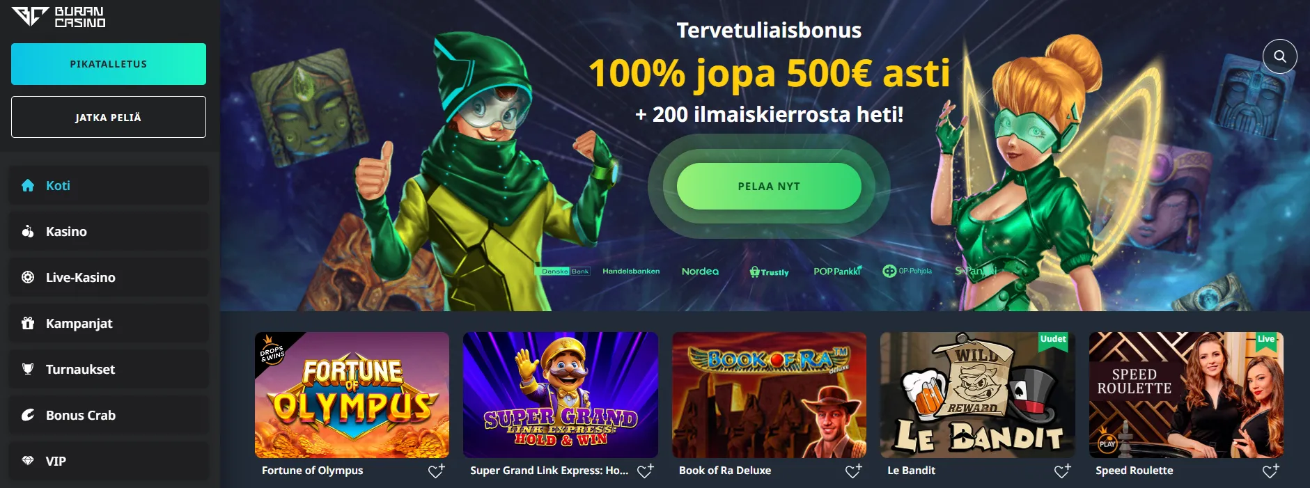 Kuvankaappaus BuranCasino