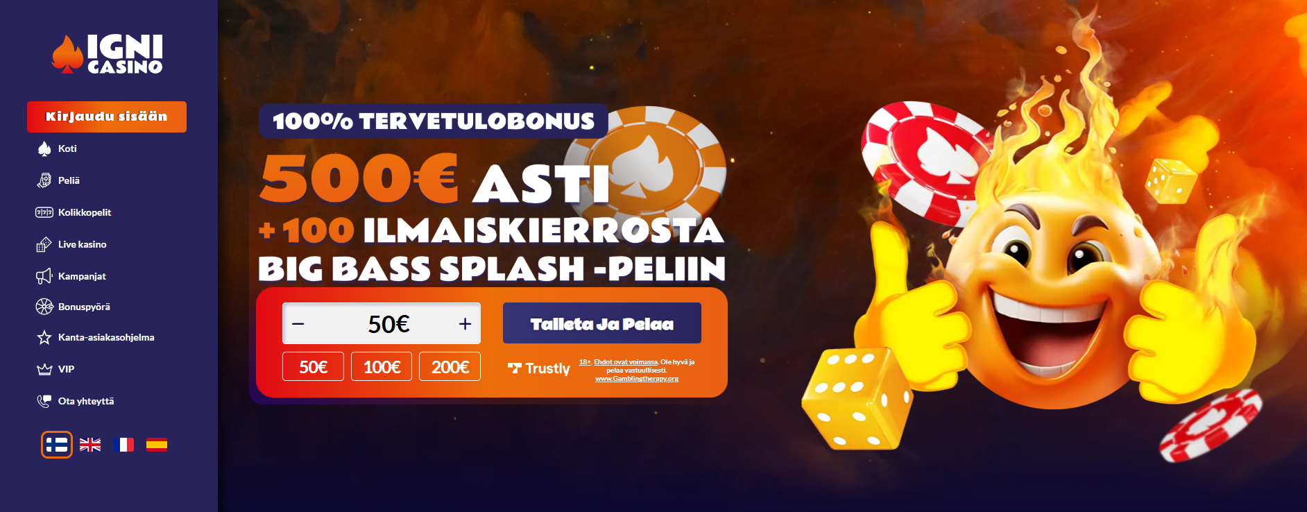 Kuvankaappaus Igni Casino