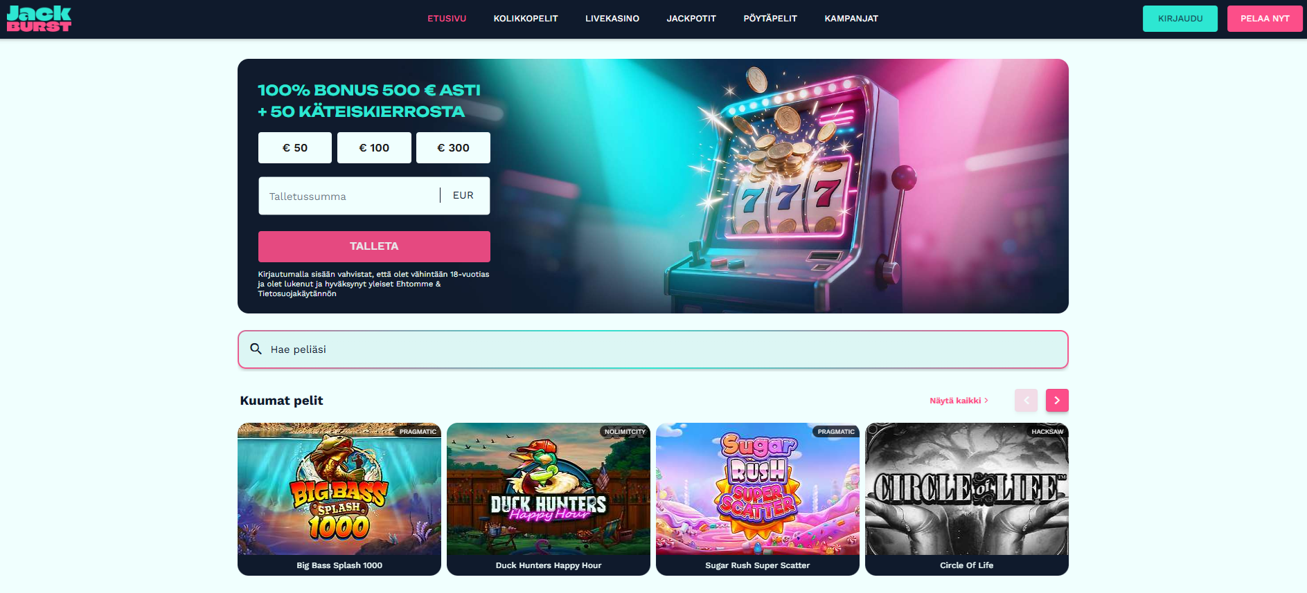 Kuvankaappaus JackBurst