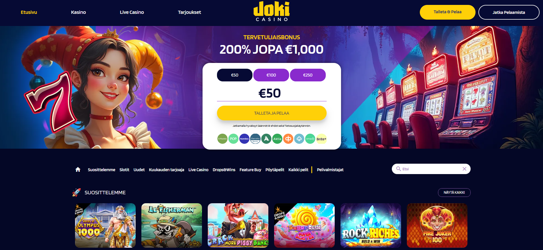 Kuvankaappaus Joki Casino