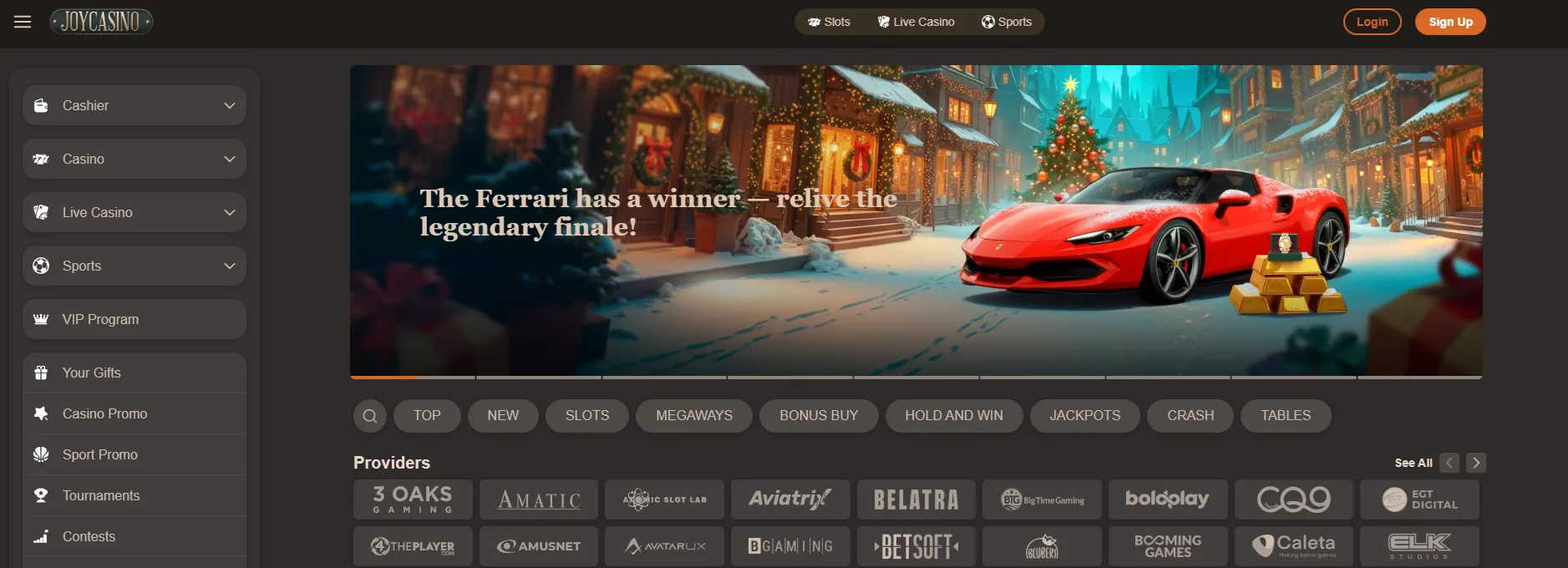 Kuvankaappaus JoyCasino