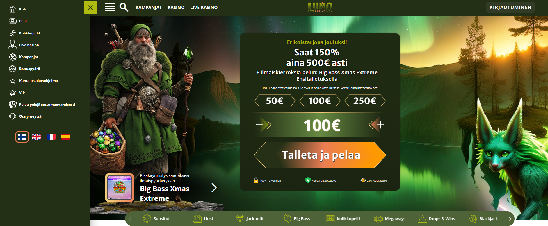 Kuvankaappaus Lumo Casino