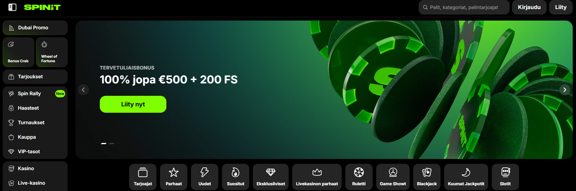 Kuvankaappaus Spinit