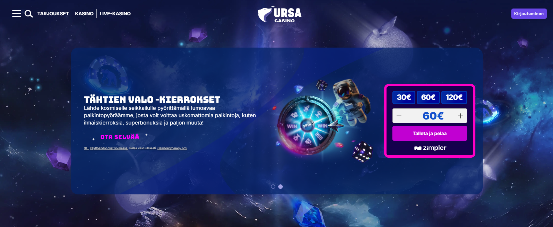 Kuvankaappaus Ursa Casino